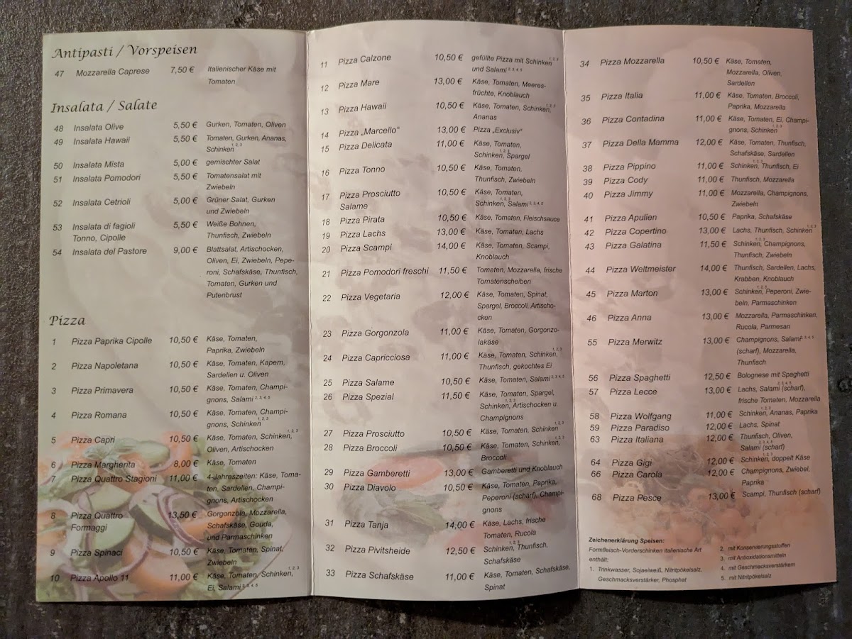 Menu Pizzeria Marcello-1